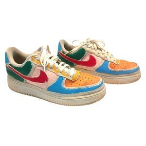 Nike Air Force 1 Low Top Tear Away CJ1650-101 Multi Color Women's 11